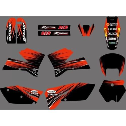 NEW TEAM GRAPHICS MATCHING BACKGROUNDS FIT For KTM SX 125 250 380 400 520 2005-2006 Motorcycle Graphics Stickers