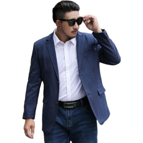 Casual Solid Color 8XL Mens Blazer Street Business Meeting Jacket Fat Big Size Blazers Men Oversized Coats Events Office 2021