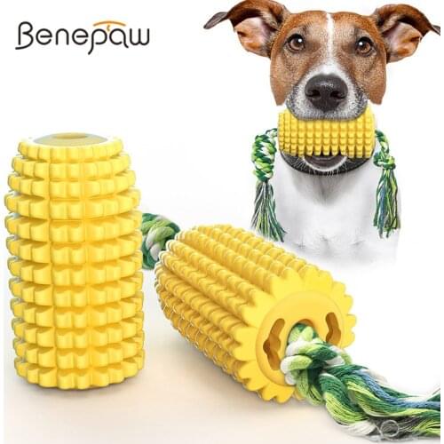 Benepaw Durable Dog Chew Toys Teeth Cleaning Nontoxic Improve IQ Food Dispensing Rope Puppy Toys For Small Large Dogs Game