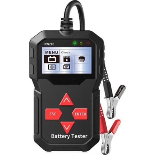 KW210 Car Battery Load Tester 12V 100-2000 CCA Professional Digital Automotive Alternator Analyzer Waveform Voltage Test Tool