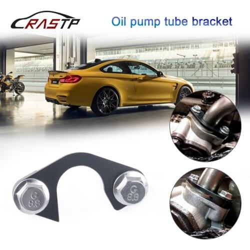 RASTP -Aluminum Oil Pump Pickup Girdle Bracket Tube Pipe Hold Down Brace Kit for LS Series Gen III IV LS1 LS2 LS3 LS6 RS-OP001