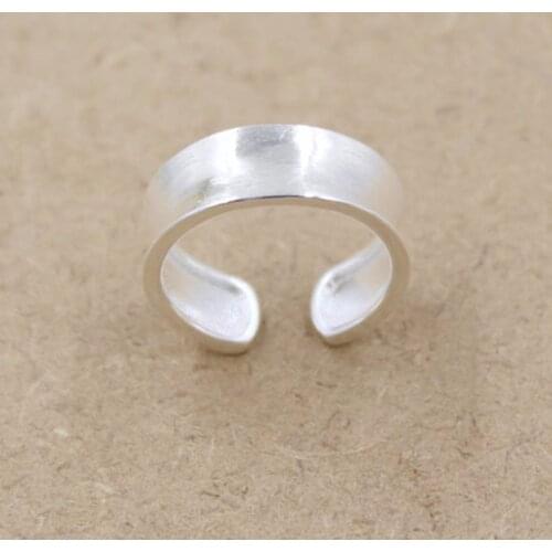 Silver Color Wide Concave Ring Geometrica Simple Women Men Knuckle Toe Chunky Bague Lovers Gift Fashion Jewelry Dropshipper