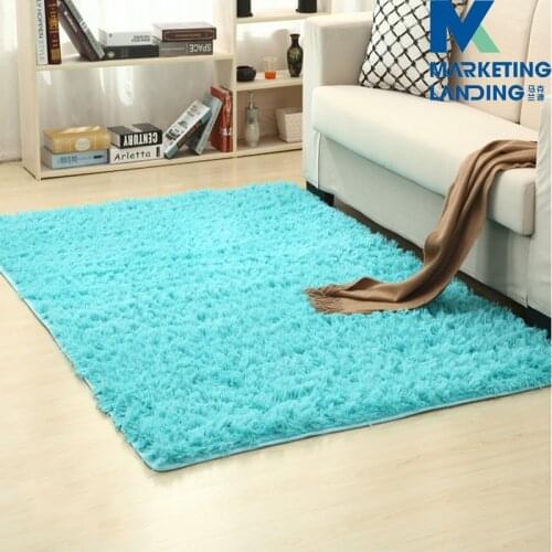 Blue Soft Fluffy Rug Carpets for Living Room Decor Faux Fur Carpet Long Plush s Bedroom Shaggy Area Modern Mat