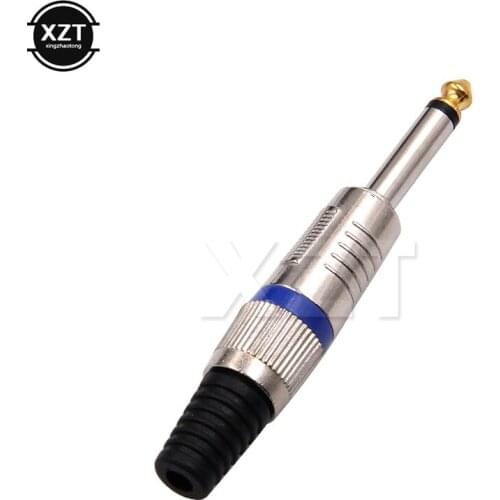 High Quality 6.35 mono sophomore core 6.35 amplifier microphone plug 6.35mm jack plug 6.5mm connector audio plug jack