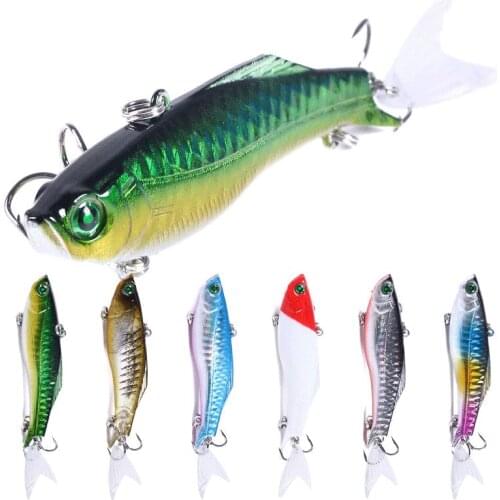 1PCS 8cm/22.5g Hard Bait Sea Fishing Lure VIB 3D Bait Eyes The Swivel Diving Jig bait Wing Wobbler Pesca Crank Swimbait Lures