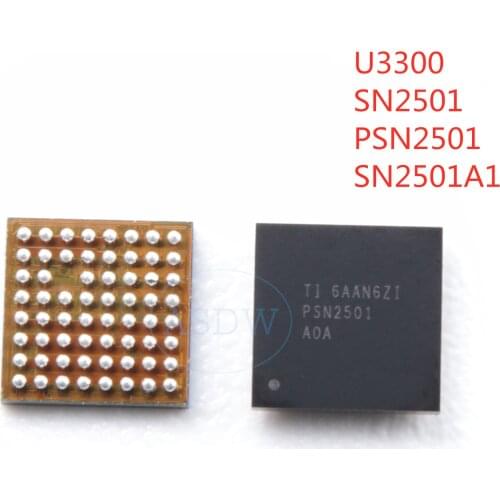 10pcs/lot New SN2501A1 SN2501 U3300 63pin TIGRIS T1 charging charger ic chip for iphone 8 8plus X BGA Chipset