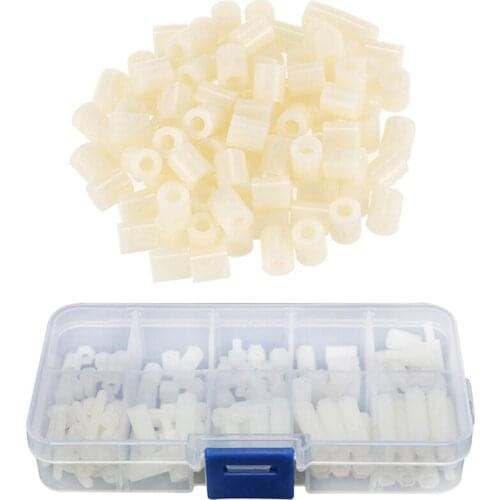 120Pcs M3 Nylon Hex Spacers Screw Nut Accessories Kit & 100 Pcs 7X3.2X8mm Stand Off LED PCB Spacer Support Holder