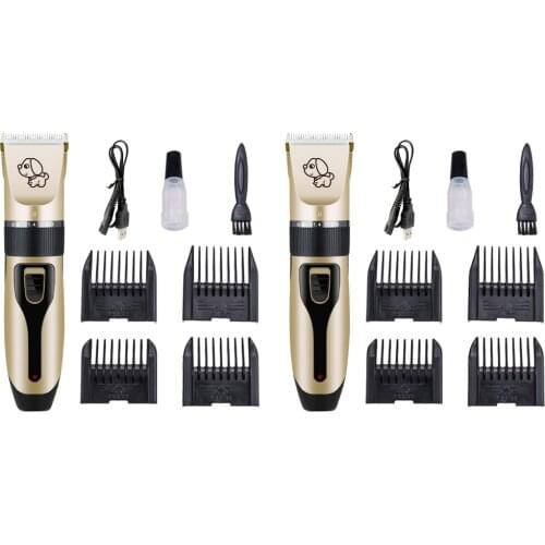 2 Set 3.7V Low Noise Dog Shaver Clippers Dog Hair Trimmer 5-gear