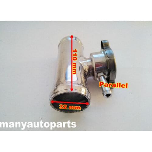 32mm 1-1/4" O.D Aluminum Inline Radiator Hose Pipe Filler Neck & Free Cap