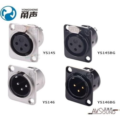 40 pieces YONGSHENG three-core YS145 female XLR cannon socket D type module for 86 panels