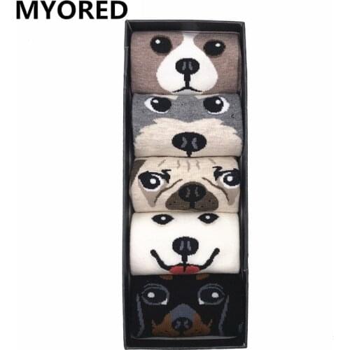 5pair women cartoon socks cat small dog animal invisible socks cotton slippers summer women husky ankle kawaii cute socks NO BOX