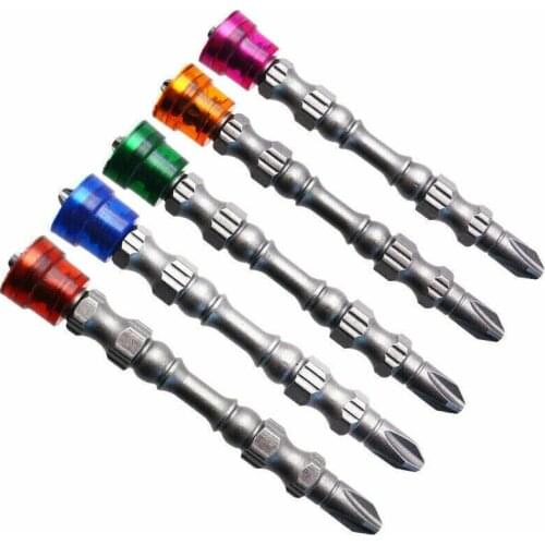 5Pcs 65mm Magnetic Screwdriver Bit PH2 S2 Alloy Steel Double Headed Cross Drill Bit Anti-Slip Hex Shank Screwdriver Bit Set