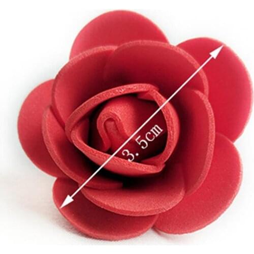 500pcs 3.5cm Artificial Foam Rose Heads Flower For DIY Wreath Home Wedding Decoration Cheap Handmade Fake Flower Home Decor