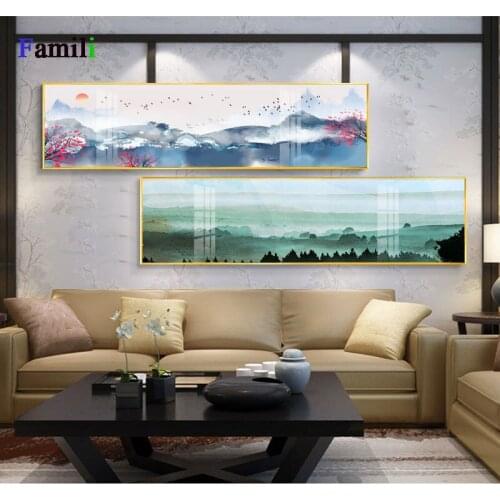 Abstract Banner Bedside Blue Golden Canvas Painting Posters And Print Modern Wall Art Picture For Living Room Bedroom Home Decor