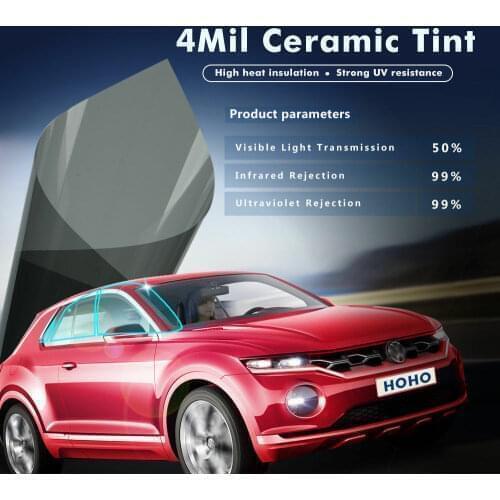 Sunice 100cmx10m 50%VLT 4mil Car Window Film Light Grey Nano Ceramic Solar Tint Sun control anti-UV car sticker self adheisve