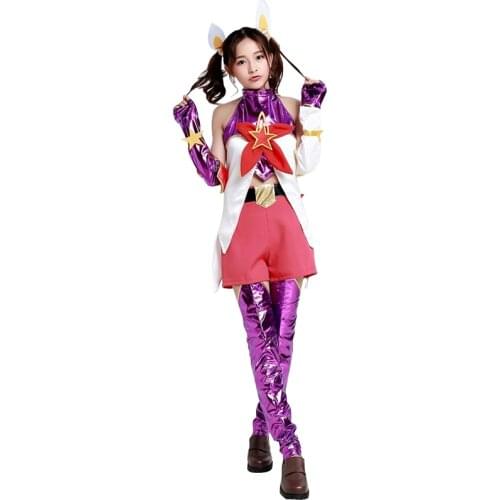 Brdwn Star Guardian Womens Lux Jinx Janna Lulu Ahri Cosplay Costume Sailor dress school uniform