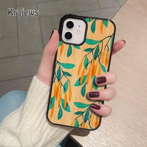 Krajews Floral Print tree coque Phone Case for iPhone 12 mini 5 6S 7 8 PLUS X XS XR 11 PRO MAX SE 2020 Back Cover Funda Shell