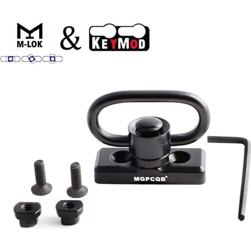 Keymod & M-LOK MLOK Quick Release Sling Mount Push Button QD Sling Swivel Adaptor