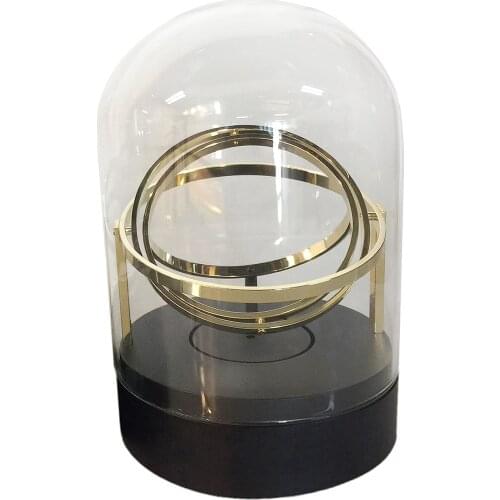Compact Single Watch Winder Automatic Display Collector Container Silent Motor with Transparent Cover for 1 Watch