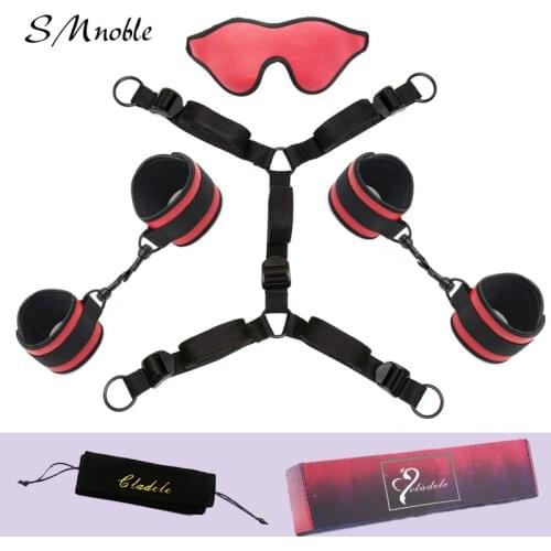 Couples Leather Handcuffs And Eye Mask Bondage Set Under Bed Restraints Sex Toys For Woman Bdsm Adults Erotic Ankle Cuffs