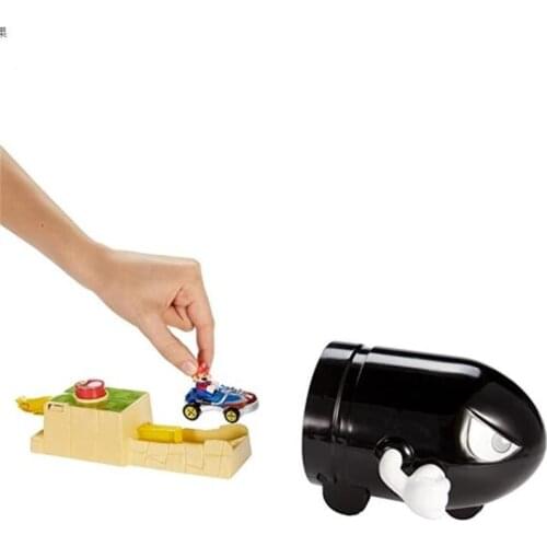 HOT Wheel 1:64 Marios Kart Die-Cast Mario with Standard Kart Vehicle Figures Alloy Car Children Boys Car Model Toys