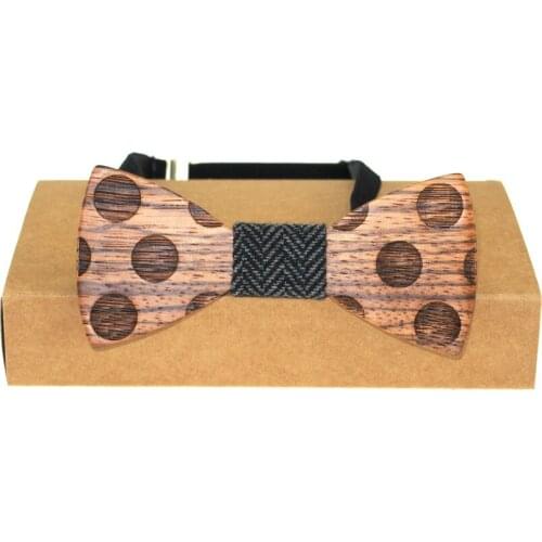 Fashion Western Wood Dot Gentleman Bow Ties Handmade Butterfly Wedding Party Bow Ties Butterfly Wooden Unique Tie for Man