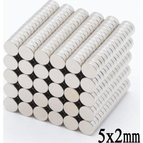 1000 pieces 5x2mm neodymium magnet N35 permanent strong magnetic magnet disc new rare earth strong magnetic strong magnet