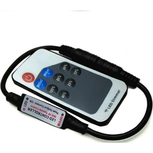 Single Color Led Strip Controller Dimmer 7key 11key Mini 3key for SMD2835 5050 5730 Led Strip Maximum Current 12A DC5-24V