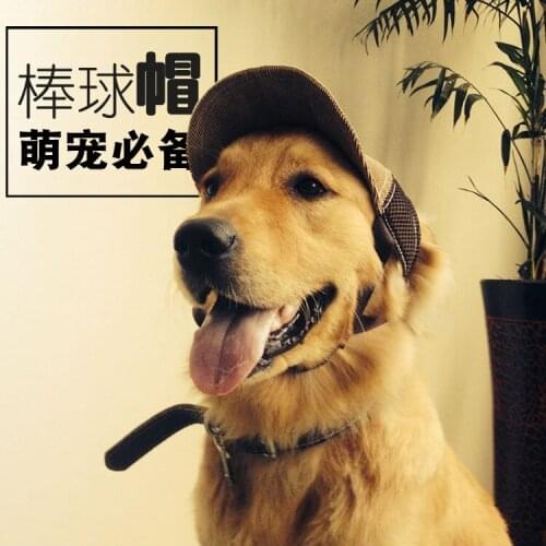 Popular hot Pet Hat Summer Sunshade Sun letter corduroy Hat Golden Retriever Dog Baseball Hat Pet Supplies