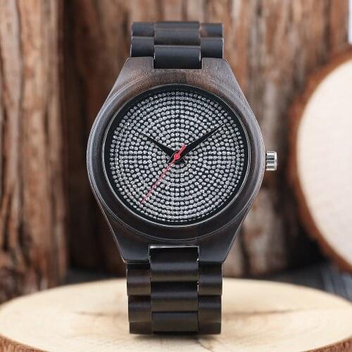 Luxury Creative Wood Watches Mens Black Full Bamboo Wooden Handmade Quartz Wrist Watch Male Sports Dress Watches 2020