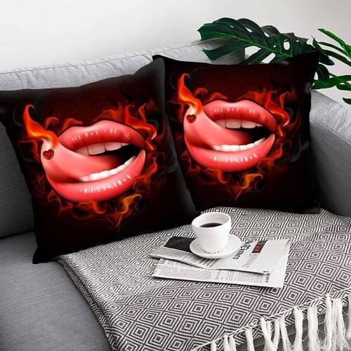 Sexy Lip cushion cover Home Decoration Pillowcase Polyester Throw Pillow Case Decorative Cushions sofa decorative pillows Funda