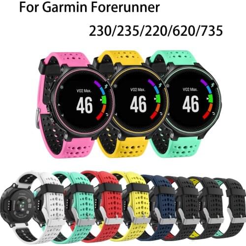 Silicone Strap For Garmin Forerunner 235 WatchBand For Garmin Forerunner 220/230/235/620/630/735XT/235 Lite Bands Accessories