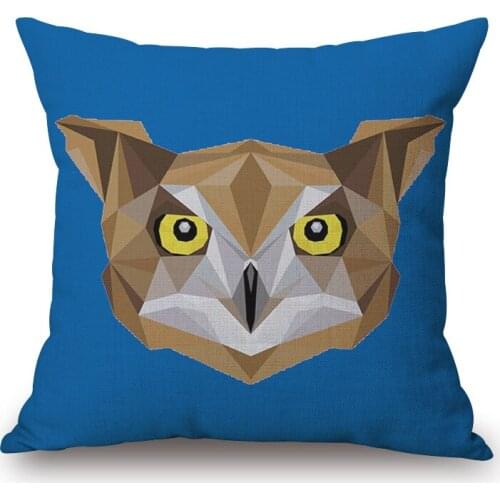 1 piece Fashion Casual Animal Head Wolf Pattern Seat hug pillow cover Decorative Home Chair Throw Pillow Case Cotton Linen 45cm