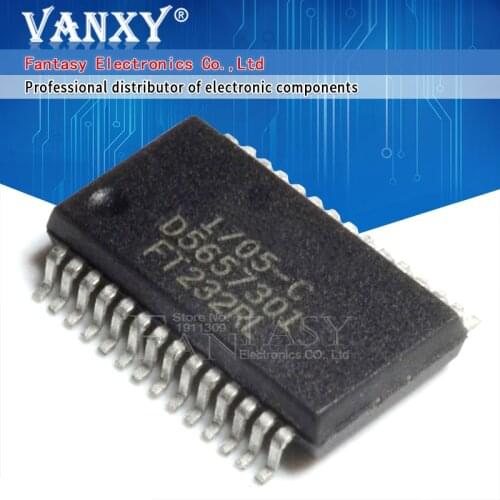 1PCS FT232RL SSOP28 FT232 SSOP SMD USB UART ( USB - Serial) I.C. new and original