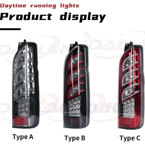 2pcs Car bumper lamp Tail Lights For Hiace Taillight 2005-2018 year Led Tail Lights Fog lamp Hiace Rear Lamp Brake Lamp