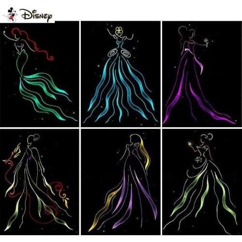 Disney 5D DIY Diamond Embroidery Full Display "Cartoon princess" Diamond Painting Square/Round Rhinestones Decor Art
