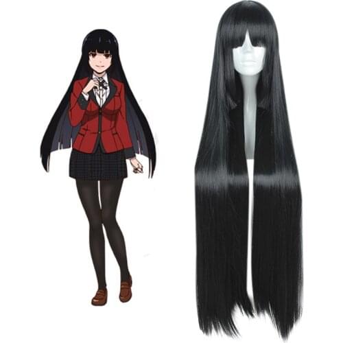 Anime Kakegurui Cosplay Wigs Jabami Yumeko Cosplay Heat Resistant Synthetic 100CM Wigs Halloween Carnival Party Cosplay Wigs