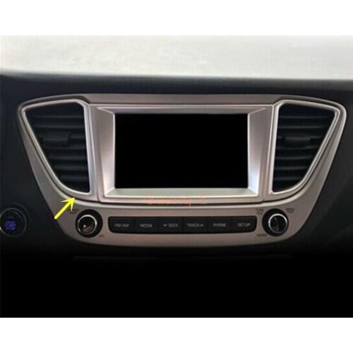 Car Styling Navigation Map GPS Trim Dashboard Meter Instrument Panel Gauge Frame For Hyundai Solaris Accent 2017 2018 2019 2020