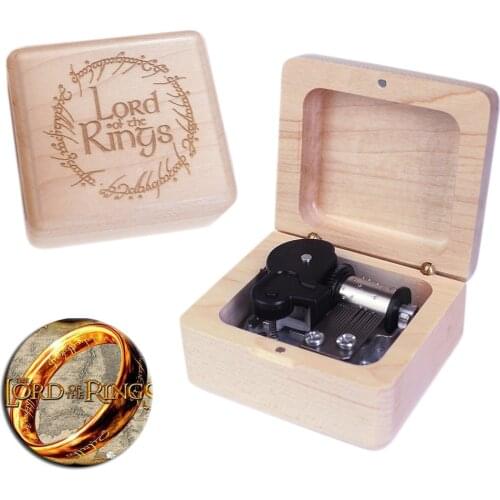Sinzyo Handmade Wooden The lord of rings Music box birthday Gift For Christmas/Birthday/Valentines day gift boxs Maple