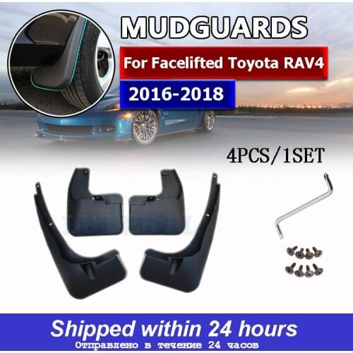 For Facelifted Toyota RAV4 2016 2017 2018 Set Molded Car Mud Flaps Mudflaps Splash Guards Mud Flap Mudguards Fender Accessories
