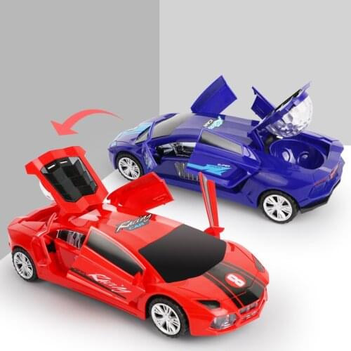 Electric Dancing Deformation Rotating Universal Police Car Rotating Light Music Toy Car Boy Child Car Christmas Birthday Gift