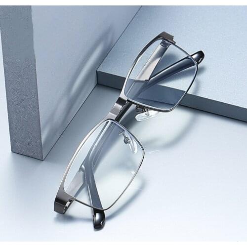 Cool New Anti-blue Business Glasses Men and Women Reading Glasses Half-frame Stainless Steel Reading Glasses Ladies +1.0 To 4.0