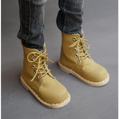 BJD doll shoes for 1/3 1/4 1/6MSD DD Uncle doll size fashionable personality frosted boots military ankle boot doll accessories