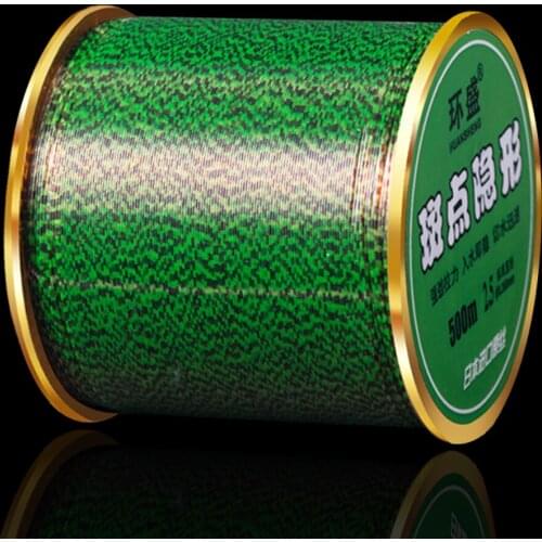 500m 3D Invisible Spoted Line Fly Fishing Line Monofilament Fishing Line Speckle carp Nylon Thread Fishing Line Algae Line