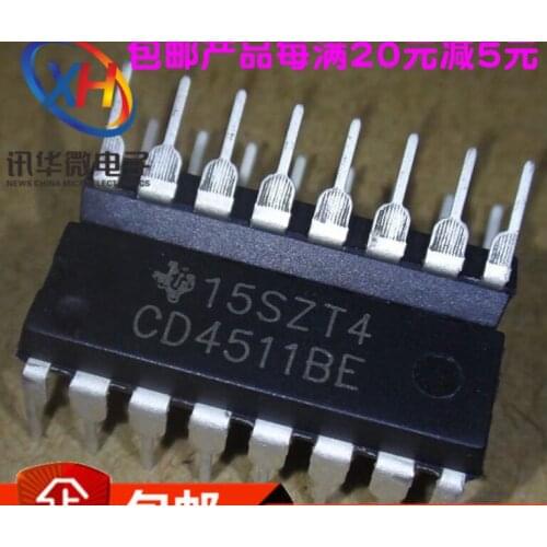 Xinyuan 10PCS/LOT CD4511BE DIP16 CD4511 DIP 4511BE DIP-16 new and original IC