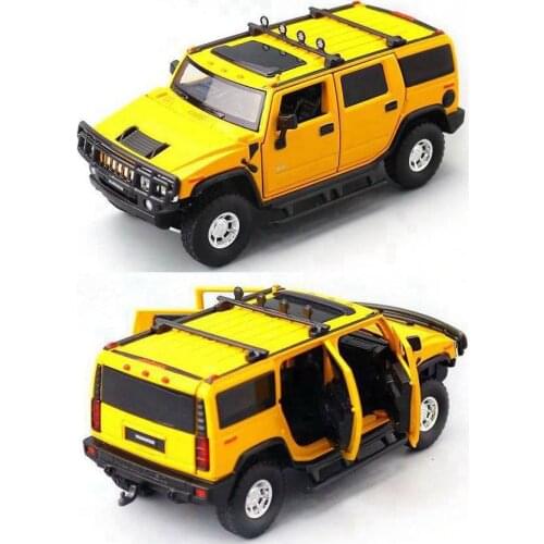 JACKIEKIM/1:32 Scale/Diecast Model Toy Vehicle/2008 Hummer H2 SUV Car/Sound & Light/Educational Collection/Gift For Children