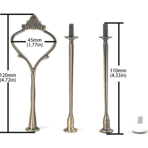 Small Crown Shape Bronze Decorating Tool Cupcake 3 Tier Pink Cake Stand Hardware