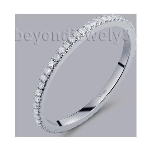 Contracted Platinum PT900 Wedding Ring Natural Diamonds 0.28ct Engagement Luxury Jewelry R0014