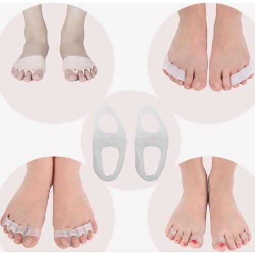 2-5 Holes 2Pcs/set Silicone Protector Toe Separator Corrector Bunion Thumb Valgus Protector Preventing Nail Tools Foot Care