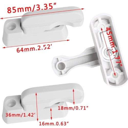 P15F Plastic Child Safe Security Window Door Sash Lock Safety Lever Handle Sweep Latch